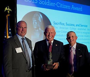  /></noscript>Congratulations to our very own General Ed Eberhart on being the 2015 recipient of the Soldier-Citizen Award presented by The American College of Financial Services. The Soldier-Citizen Award was established in 2014 to recognize extraordinary individuals who have served honorably in the United States military, achieved success in the financial services industry, and who have selflessly given back to society and their community.</p>
<p>General Eberhart attended a ceremony hosted by The American College with a number of fellow industry leaders on August 20, 2015 in Lake Geneva, WI.</p>
<p>The press release regarding this honor can be found at<a href=