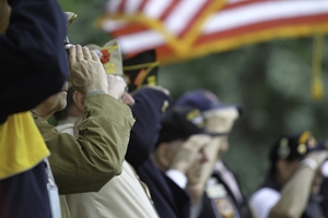 On Feb. 25, over 100 community members attended a funeral for two Louisiana veterans.