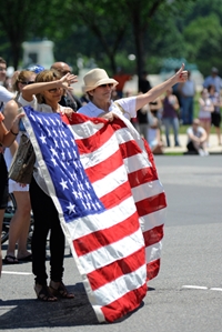 Veterans were cheered on at recent parades in Texas and Kentucky.