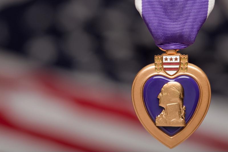 Late veterans who have received the Purple Heart are receiving appropriate send-offs.