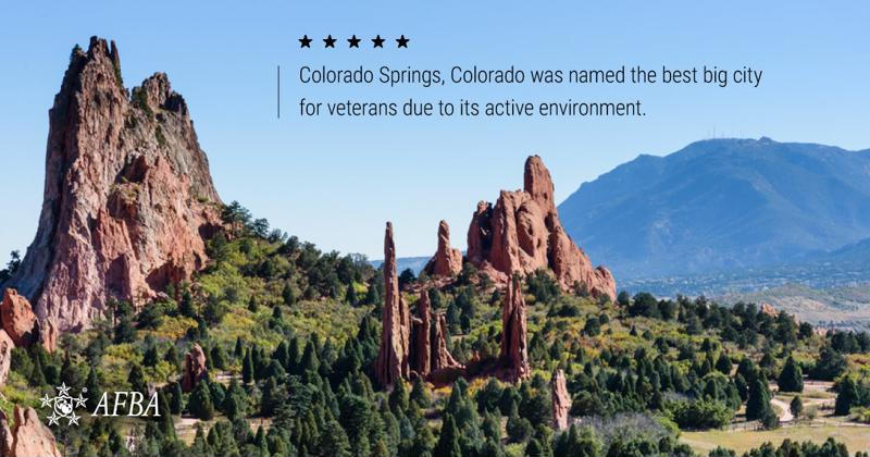 Colorado Springs, Colorado is one of six best places for veterans to live.