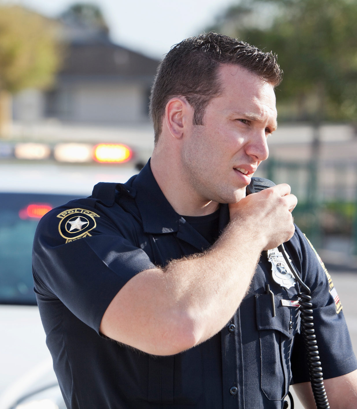 cop with car