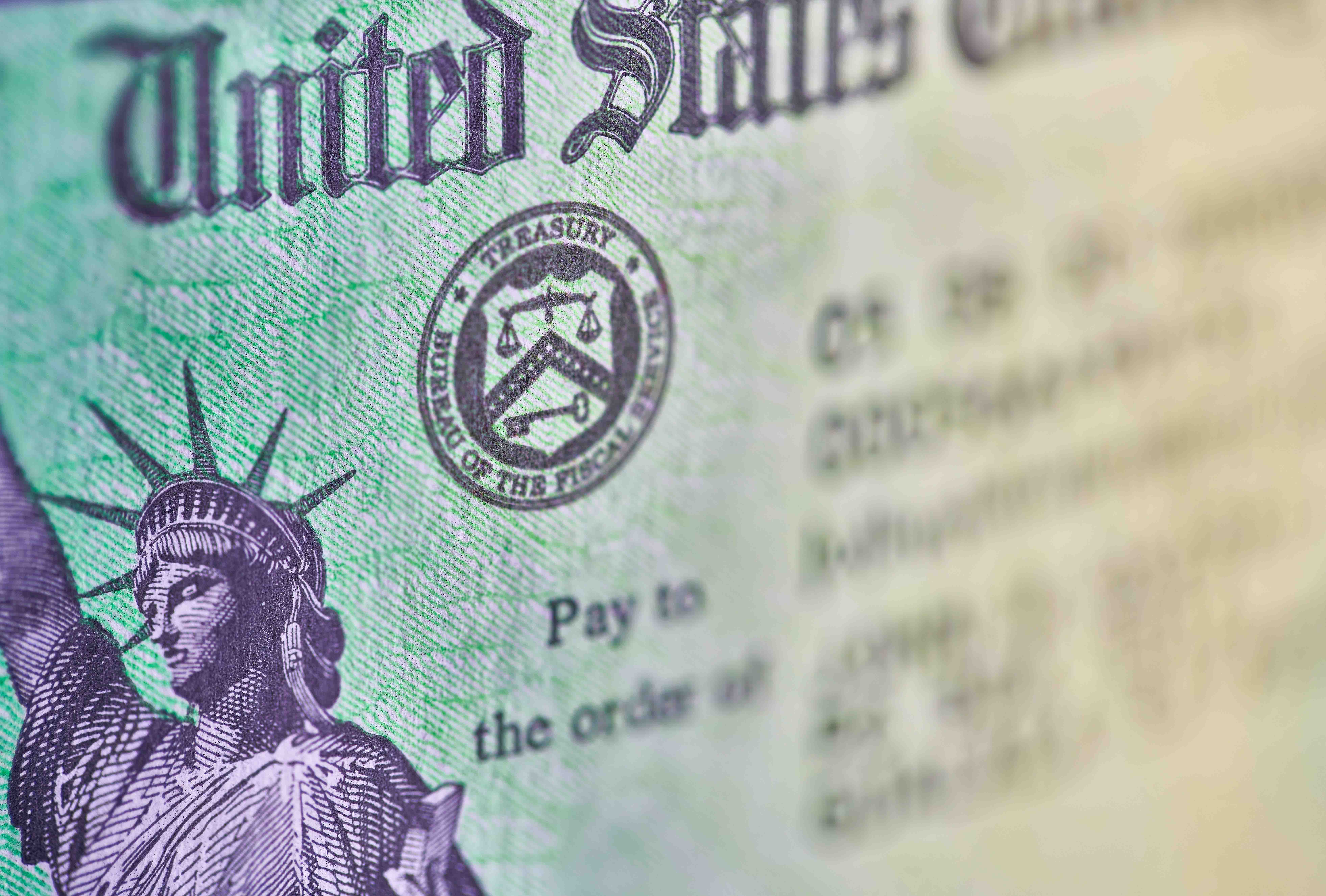 Image of United States government stimulus check